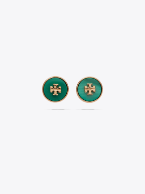 Kira Semiprecious Circle-stud Earring