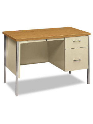 Hon 34000 Series Right Pedestal Desk 45 1/4w X 24d X 29 1/2h Harvest/putty 34002rcl