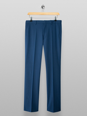 Selected Homme Blue Slim Pleated Pants