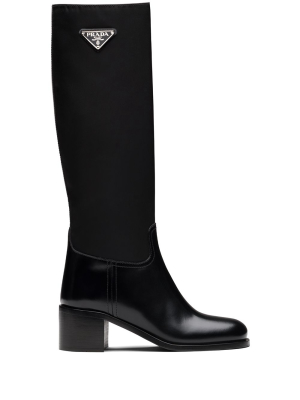 Prada Logo Plaque Boots