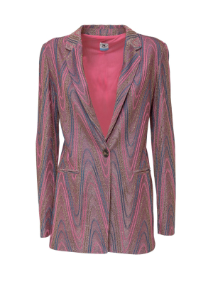 M Missoni Abstract Print Single-breasted Blazer