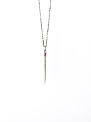 Spike Necklace (0.5 Ct, Single Ruby Slice, Da+rub)