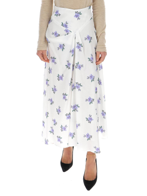 Isabel Marant Floral Print Draped Skirt