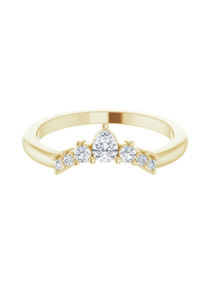Arched Pear Diamond Ring