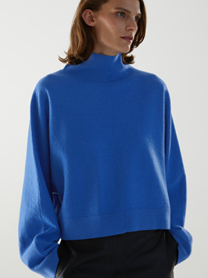 Wool Cropped Roll-neck Sweater