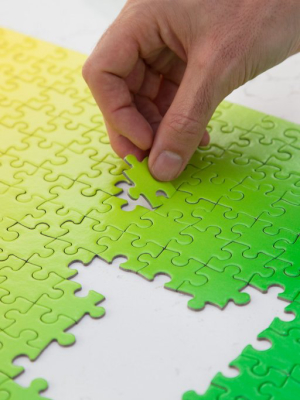 Gradient Puzzle In Yellow & Green