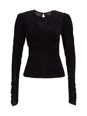 Isabel Marant Gimli Ruched Long-sleeve Top