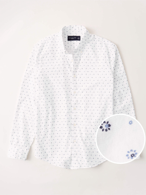 Pattern Poplin Shirt