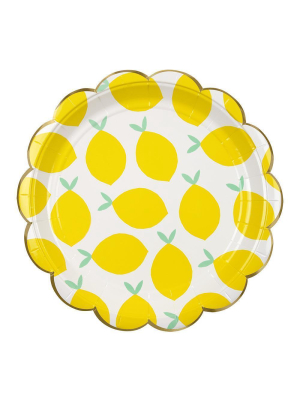 Meri Meri Lemon Plate Lg S/8