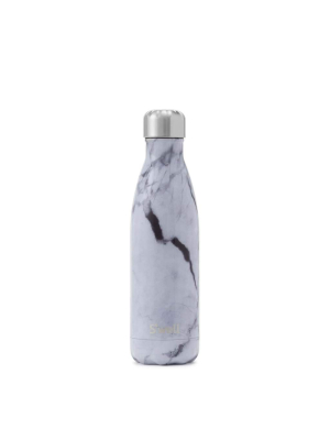 S'well - Stainless Steel Water Bottle - White Marble 17oz