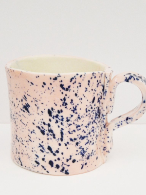 Porcelain Splatter Mug Rose & Ink