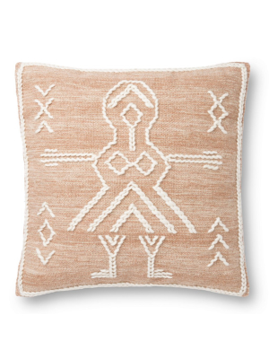 Loloi Justina Blakeney Pillow - Rust/ivory