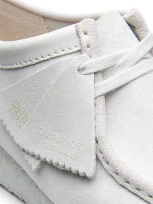 Clarks Original Wallabee, White Suede