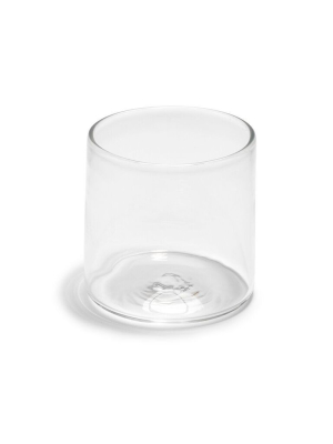 Hand-blown Double Old Fashion Clear Glass