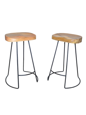 Set Of 2 24" Vale Counter Height Barstools - Carolina Chair & Table