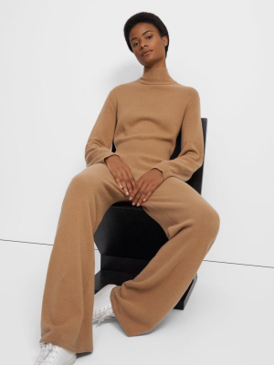 Turtleneck Jumpsuit In Wool-cashmere