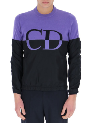 Dior Homme Cd Two-tone Panelled Sweater