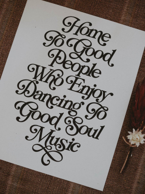 Letterpress: Home To Good People