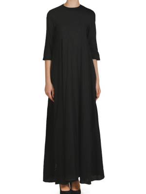 Inverted-pleats Long Dress