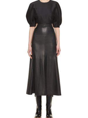 Monod Dress With Leather Skirt