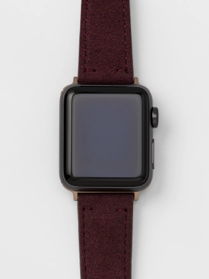 Heyday™ Apple Double Wrap Faux Suede Watch Band 38/40mm - Dark Cherry