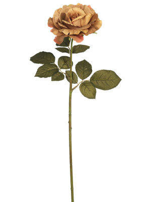 Artificial Autumn French Rose (pk/3) (26") Light Brown - Vickerman