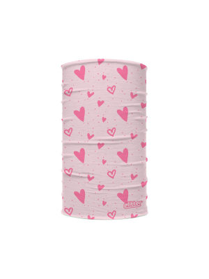 Pink Hearts Kids Neck Gaiter