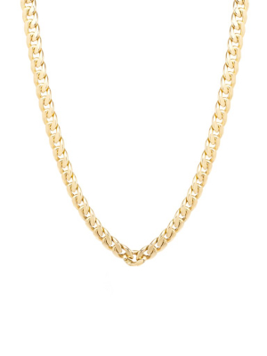 14k Gold Large Curb Chain Necklace