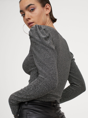 Puff-sleeved Top