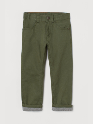 Lined Twill Pants