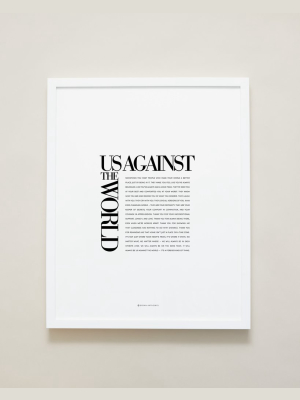 Us Against The World Editorial Framed Print