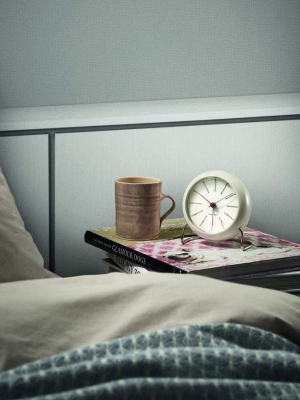 Banker's Alarm Clock In White