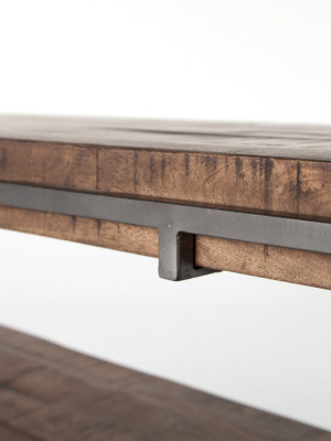 Simien Media Console In Weathered Hickory