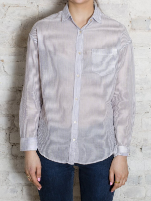 Blue Fremont Pinstripe Mirta Shirt