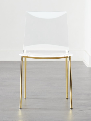 Chiaro Clear Chair Gold