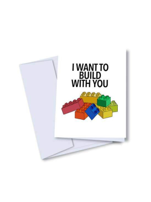 I Want To Build With You Lego Card - Kd2