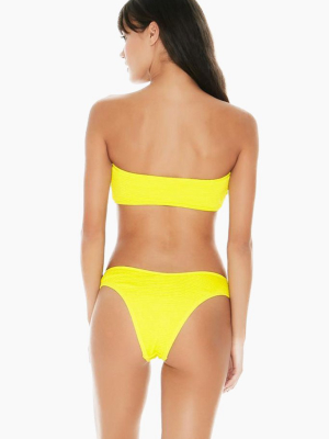 Whiplash High Cut Bikini Bottom - Canary Yellow