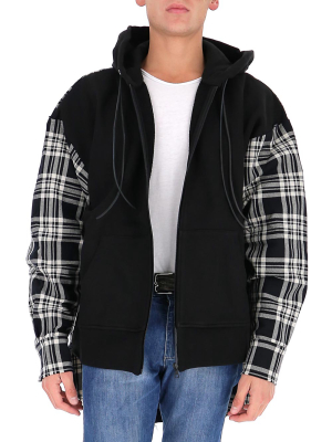 Palm Angels Contrast Check Panel Hooded Jacket