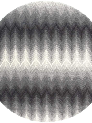 Feizy Bleecker Contemporary Chevron Rug - Available In 8 Sizes - Gargoyle Gray & White