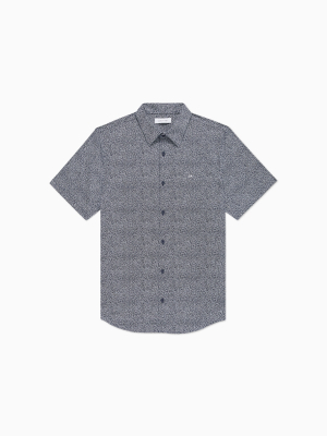 Stretch Cotton Printed Short Sleeve Shirt