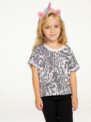 Girls Rpet Vintage Jersey Hi Lo Roll Sleeve Boxy Tee