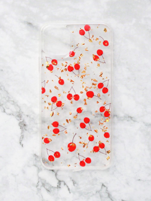 Cherry Gold Confetti Iphone Case