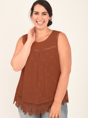 Addison Auburn Lace Blouse (plus Size)