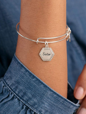 Sister, 'woven Together' Charm Bangle