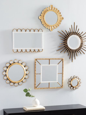 Peruvian Wall Mirrors - White/gold