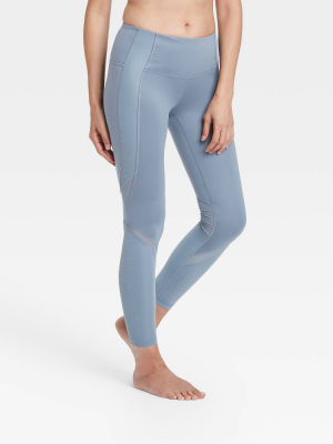 Women's Contour Power Waist High-waisted Shine 7/8 Leggings 25" - All In Motion™