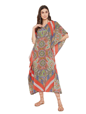 Polyester Kaftan Long Maxi Dress Plus