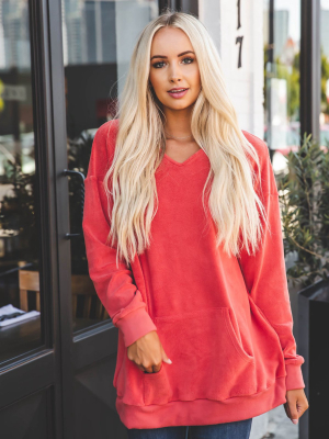 Soft Megan Pullover - Coral