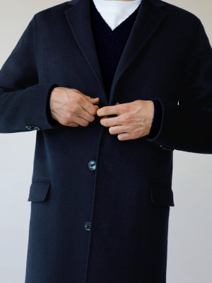 Unstructured Wool-blend Coat