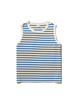 The Tank - White/royal Blue